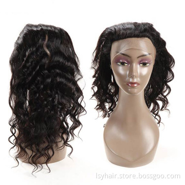 Super Hot Factory Wholesale Pre Plucked 360 Lace Frontal Closure with Natural Hairline 100% Human Hair